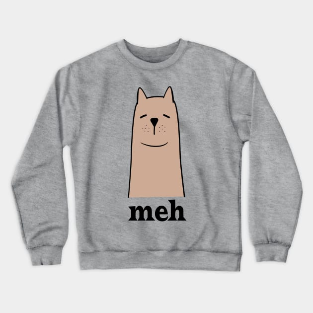 Meh Dog Lack Of Interest Crewneck Sweatshirt by Teewyld